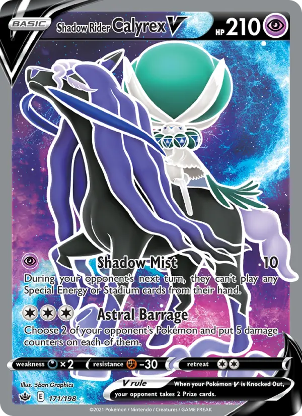 Shadow Rider Calyrex V — Chilling Reign card #171