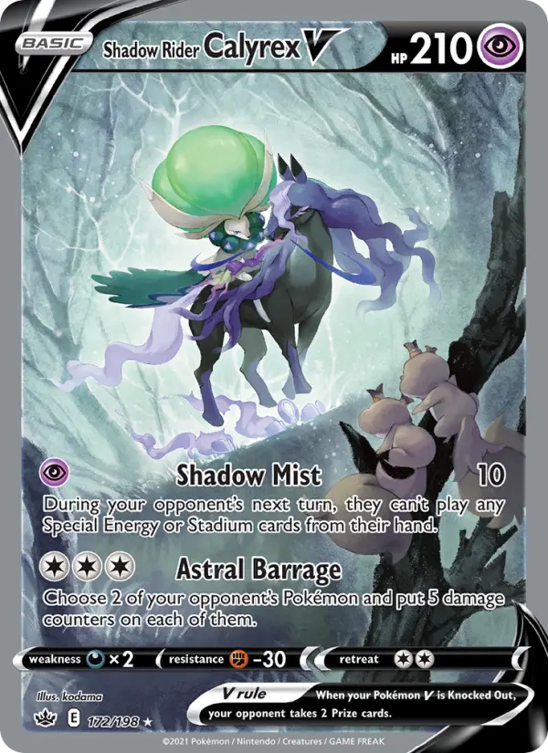 Shadow Rider Calyrex V — Chilling Reign card #172