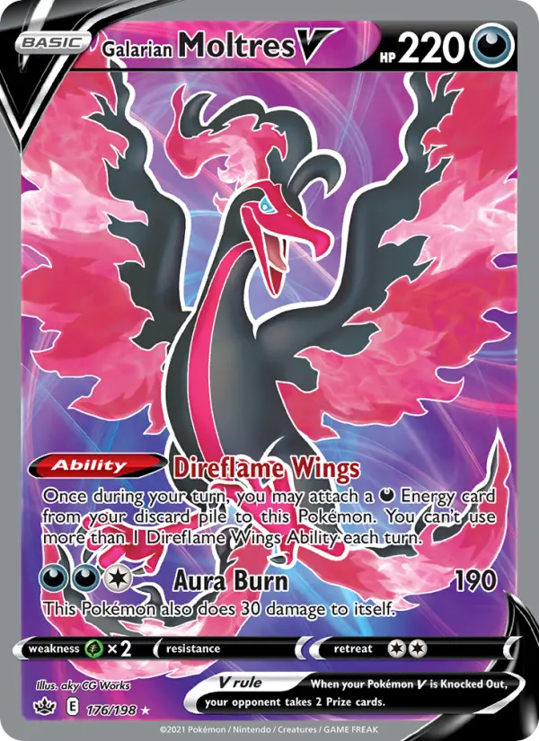 Galarian Moltres V — Chilling Reign card #176
