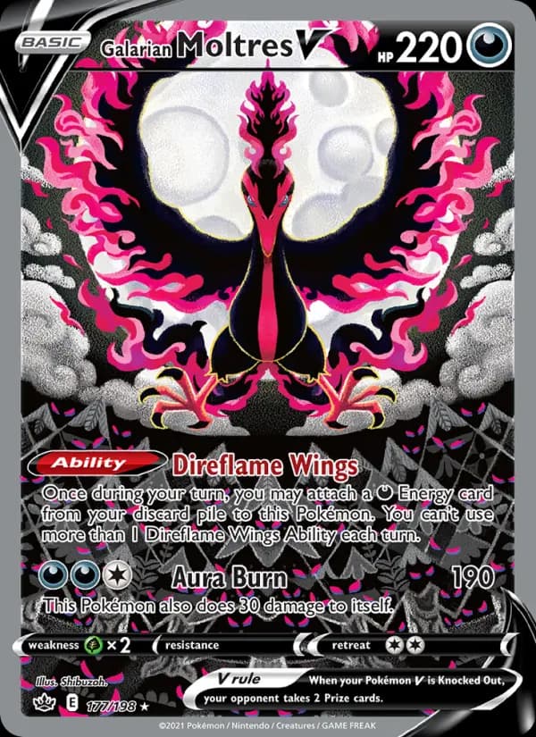Galarian Moltres V — Chilling Reign card #177
