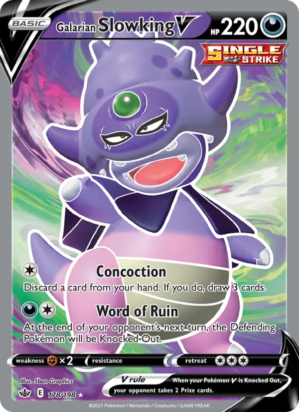 Galarian Slowking V — Chilling Reign card #178