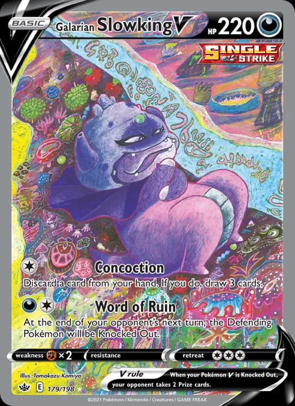 Galarian Slowking V — Chilling Reign card #179