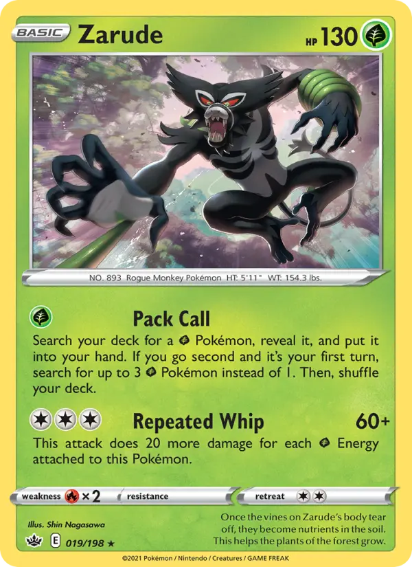 Zarude — Chilling Reign card #19