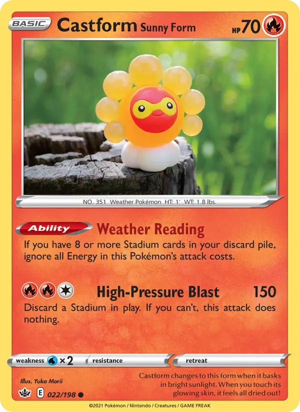Castform Sunny Form — Chilling Reign card #22