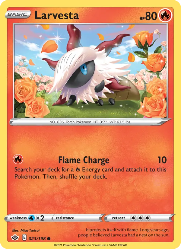 Larvesta — Chilling Reign card #23