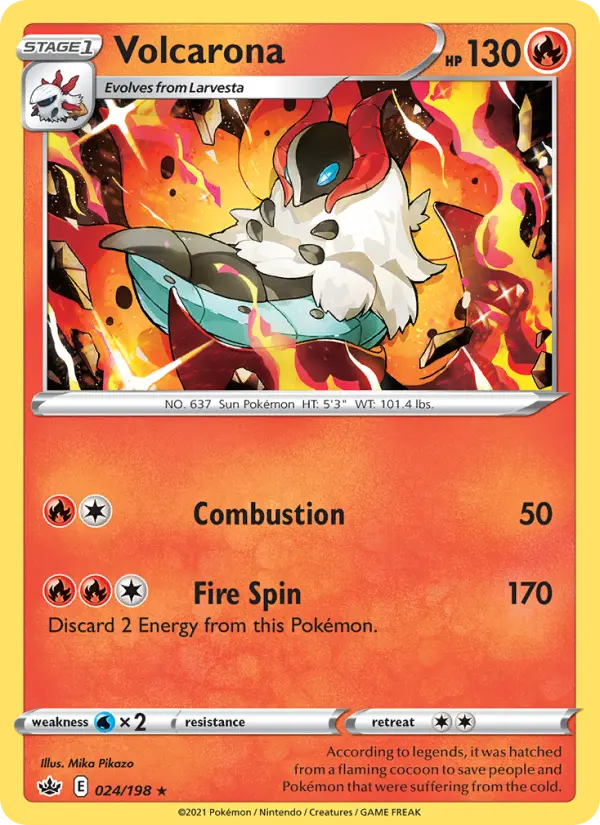 Volcarona — Chilling Reign card #24