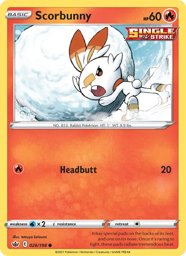 Scorbunny — Chilling Reign card #26