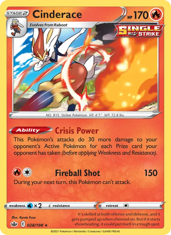 Cinderace — Chilling Reign card #28