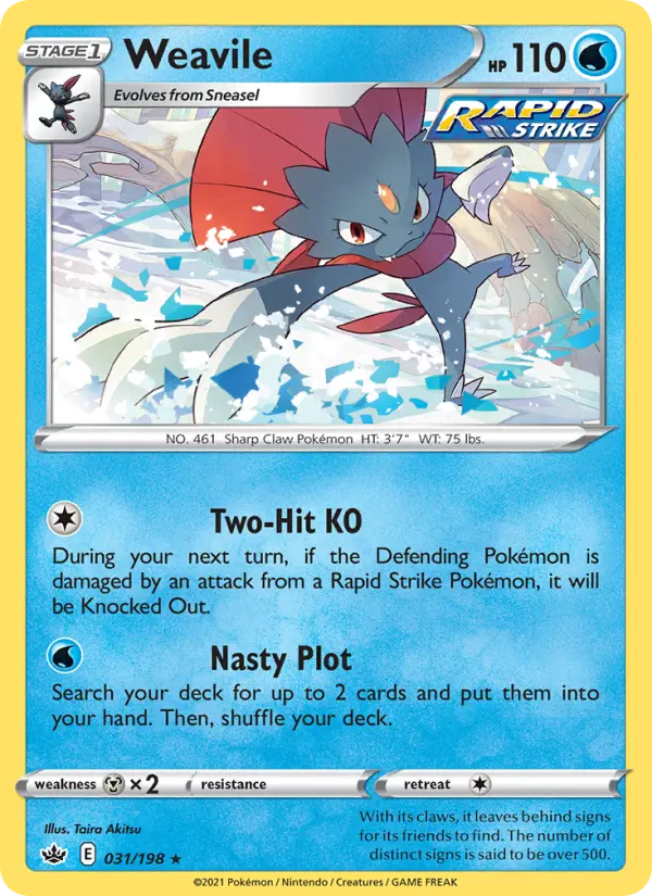 Weavile — Chilling Reign card #31