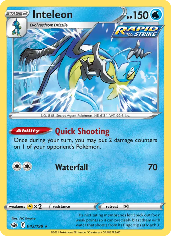 Inteleon — Chilling Reign card #43