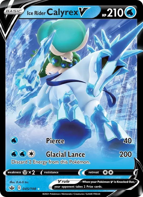 Ice Rider Calyrex V — Chilling Reign card #45