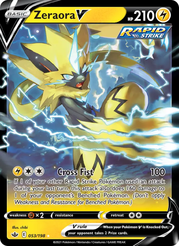 Zeraora V — Chilling Reign card #53