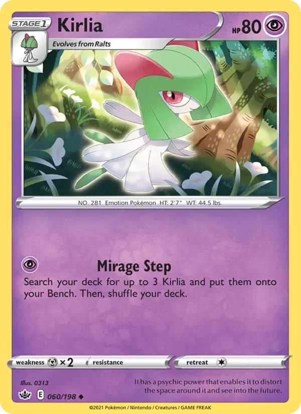 Kirlia — Chilling Reign card #60