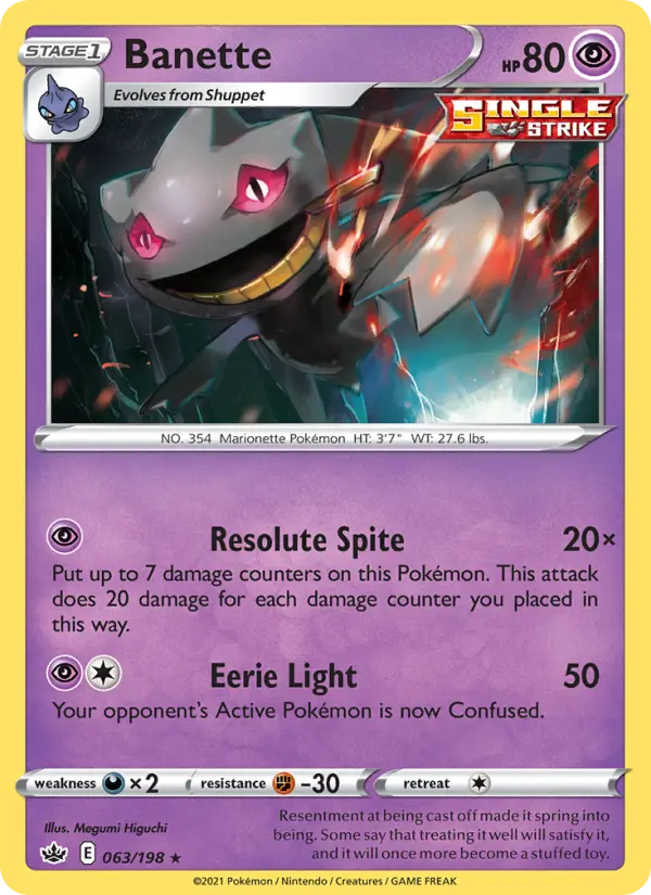 Banette — Chilling Reign card #63