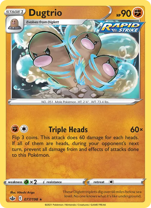 Dugtrio — Chilling Reign card #77