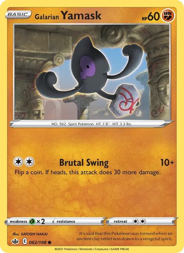 Galarian Yamask — Chilling Reign card #82