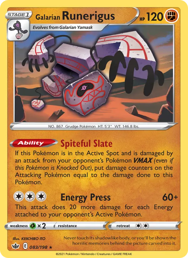 Galarian Runerigus — Chilling Reign card #83