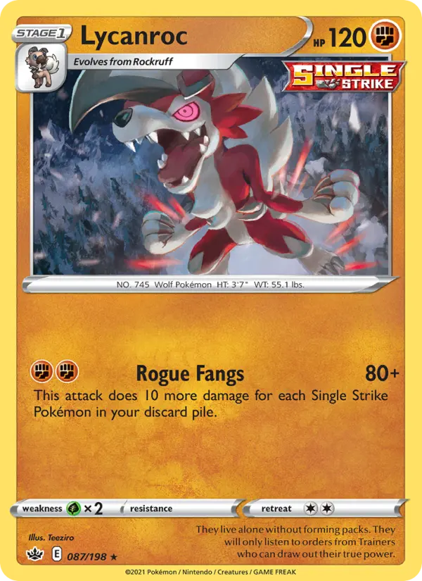 Lycanroc — Chilling Reign card #87