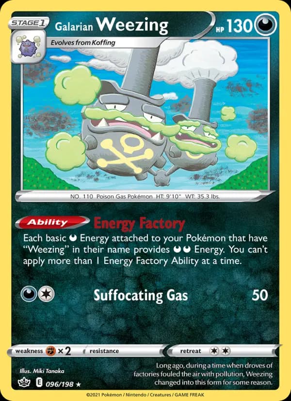 Galarian Weezing — Chilling Reign card #96
