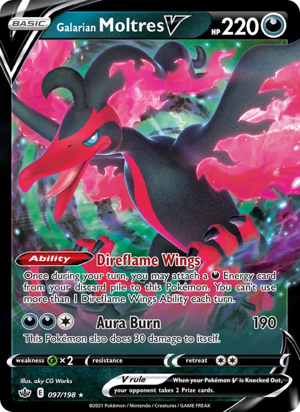 Galarian Moltres V — Chilling Reign card #97