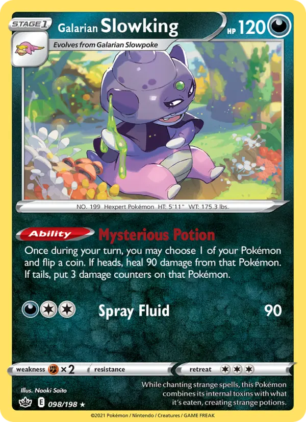 Galarian Slowking — Chilling Reign card #98