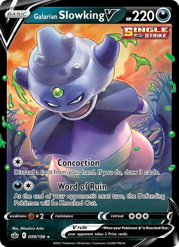 Galarian Slowking V — Chilling Reign card #99