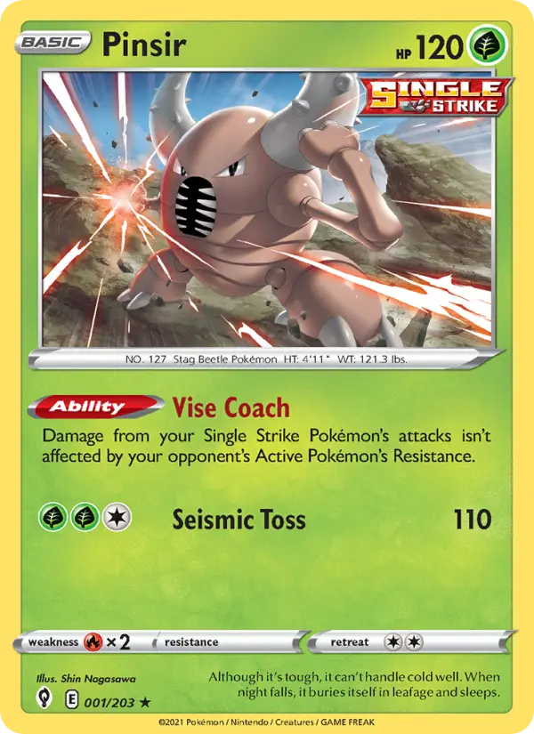 Pinsir — Evolving Skies card #1
