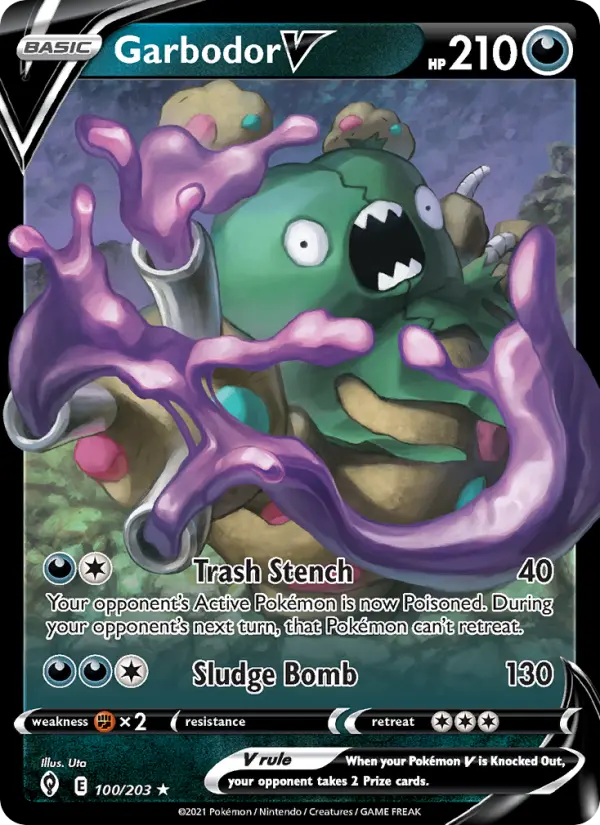 Garbodor V — Evolving Skies card #100