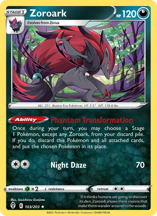 Zoroark — Evolving Skies card #103