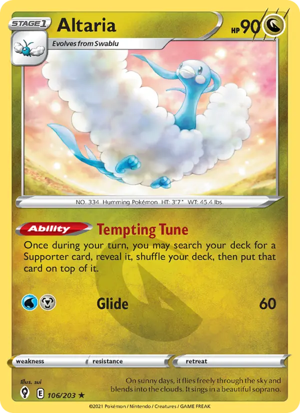Altaria — Evolving Skies card #106