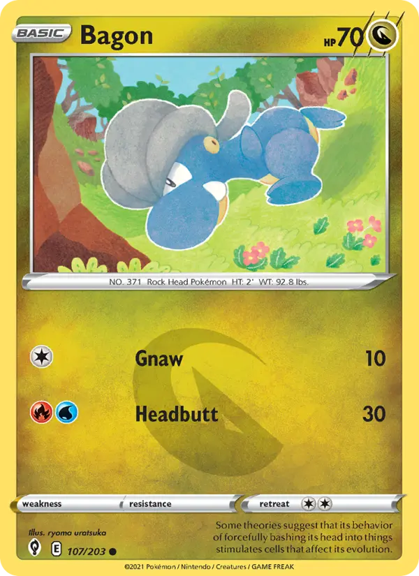 Bagon — Evolving Skies card #107