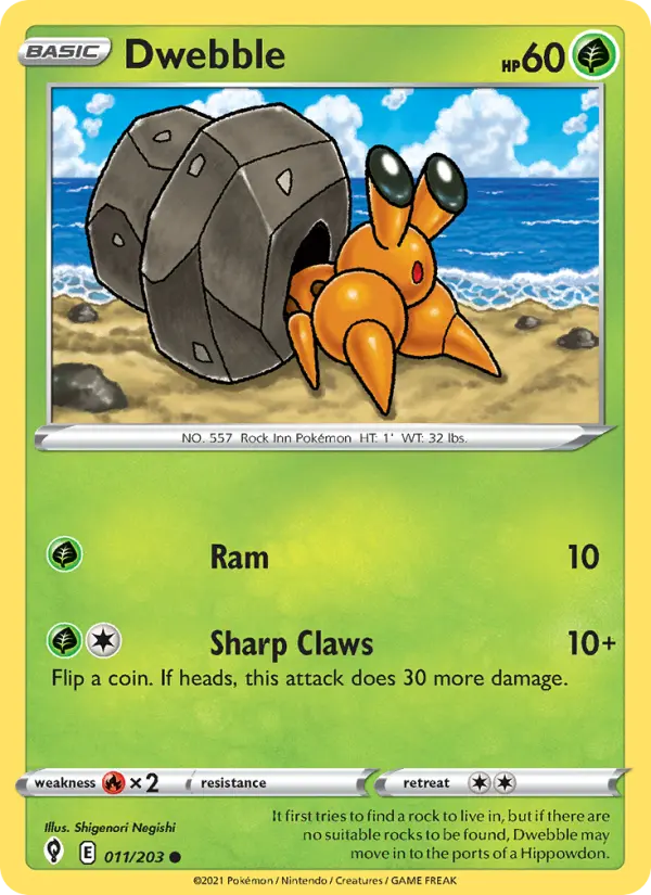 Dwebble — Evolving Skies card #11