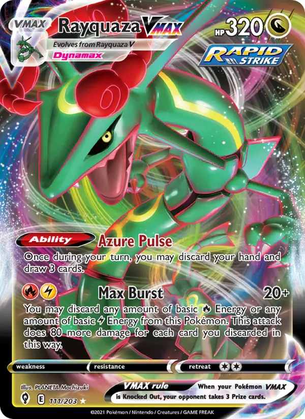 Rayquaza VMAX — Evolving Skies card #111