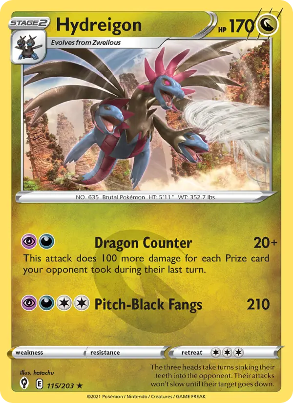 Hydreigon — Evolving Skies card #115