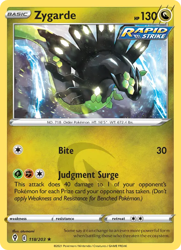 Zygarde — Evolving Skies card #118