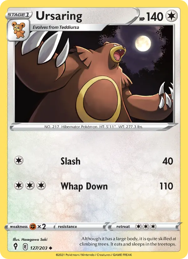 Ursaring — Evolving Skies card #127