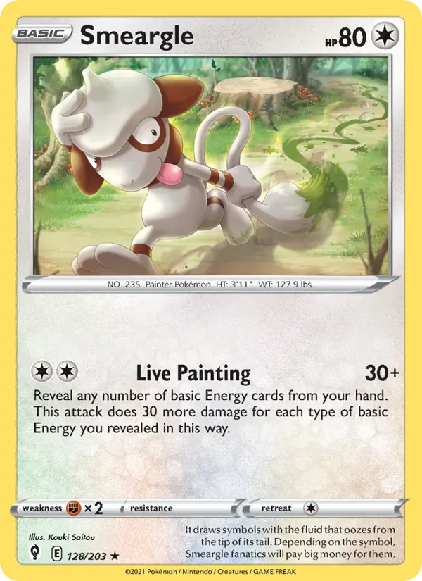 Smeargle — Evolving Skies card #128
