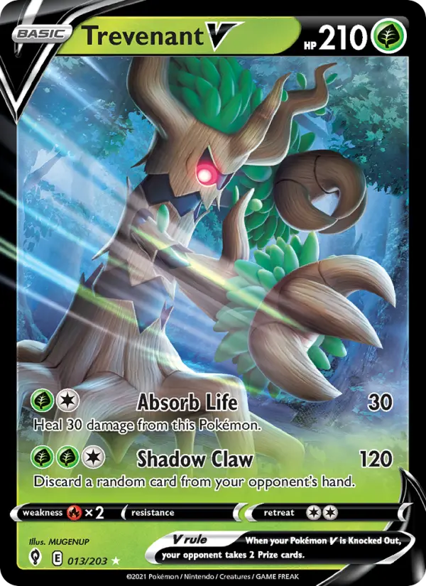Trevenant V — Evolving Skies card #13