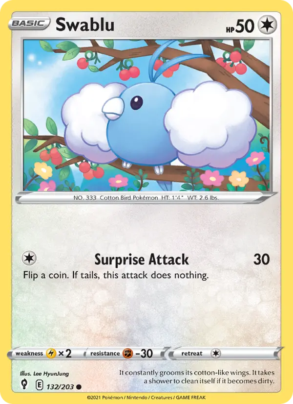 Swablu — Evolving Skies card #132