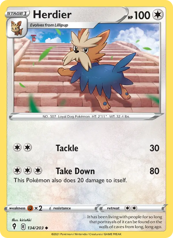 Herdier — Evolving Skies card #134