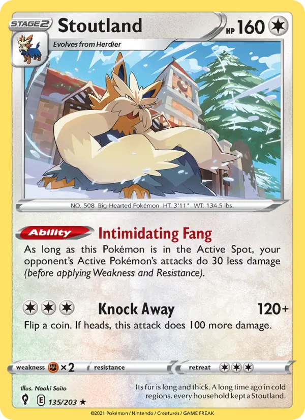 Stoutland — Evolving Skies card #135