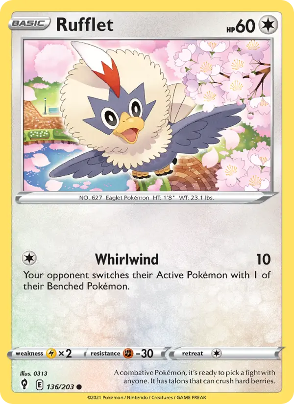 Rufflet — Evolving Skies card #136