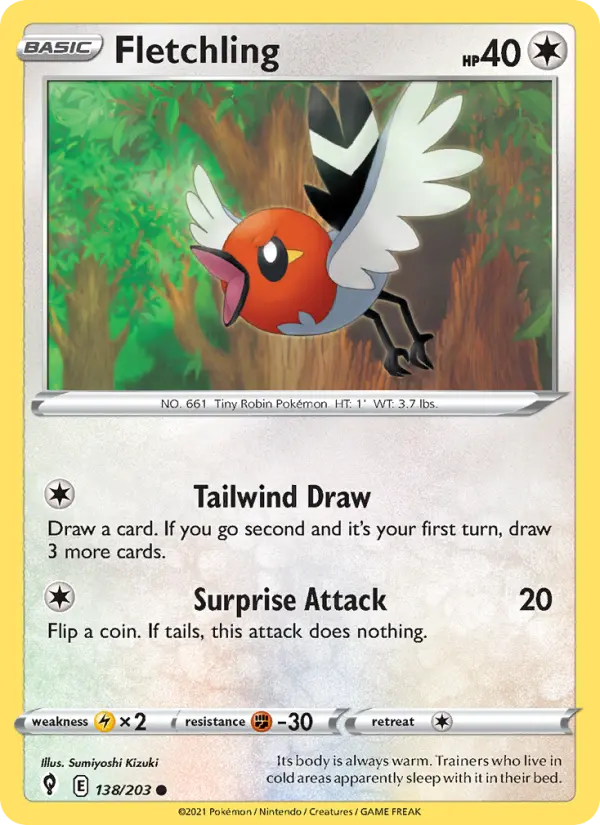 Fletchling — Evolving Skies card #138