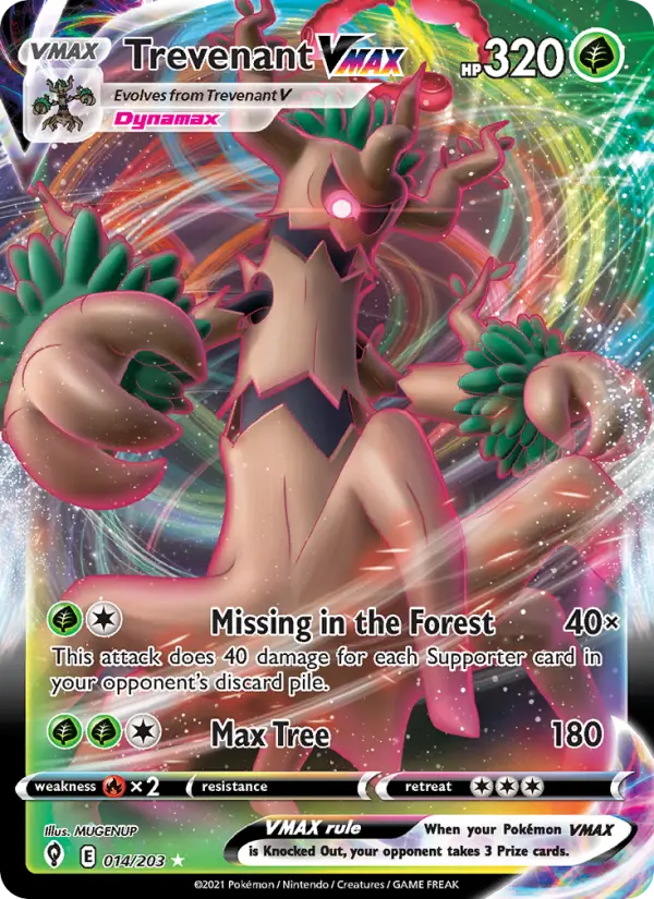 Trevenant VMAX — Evolving Skies card #14