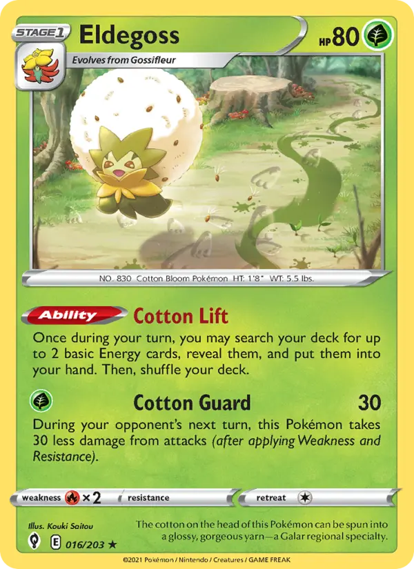 Eldegoss — Evolving Skies card #16