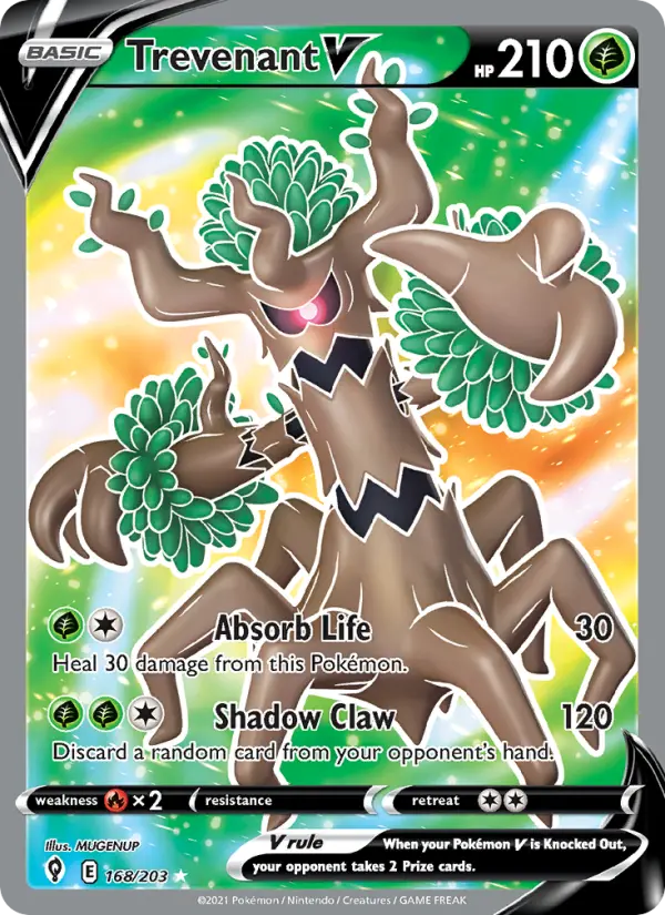 Trevenant V — Evolving Skies card #168
