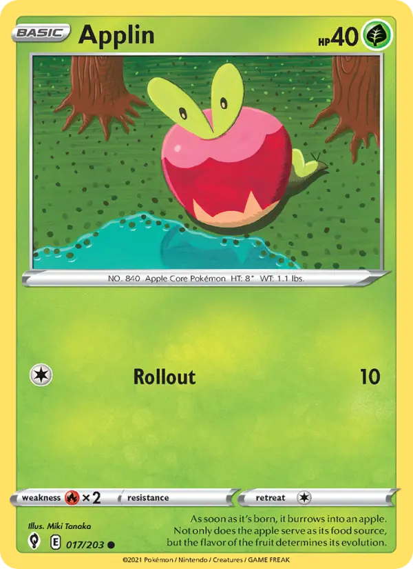 Applin — Evolving Skies card #17