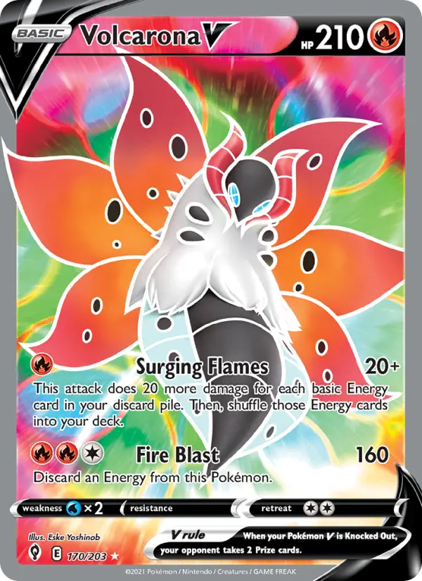 Volcarona V — Evolving Skies card #170