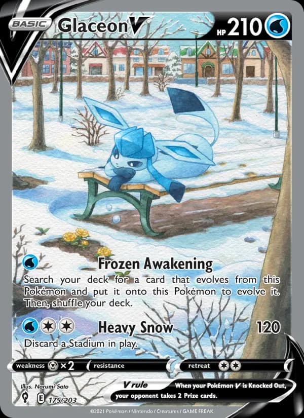 Glaceon V — Evolving Skies card #175