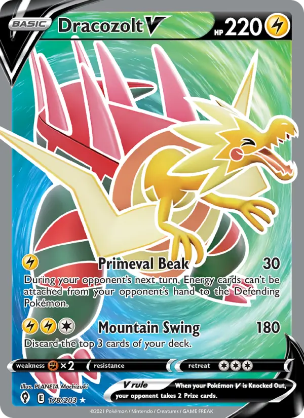 Dracozolt V — Evolving Skies card #178